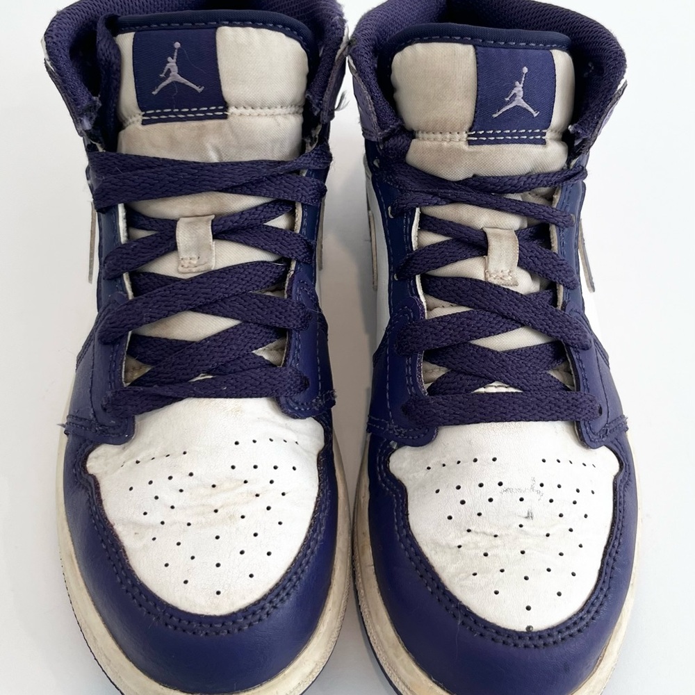 Nike Air Jordan 1 Mid GS 2Y Sky J Purple Sneakers Boys Girls - Picture 6 of 12